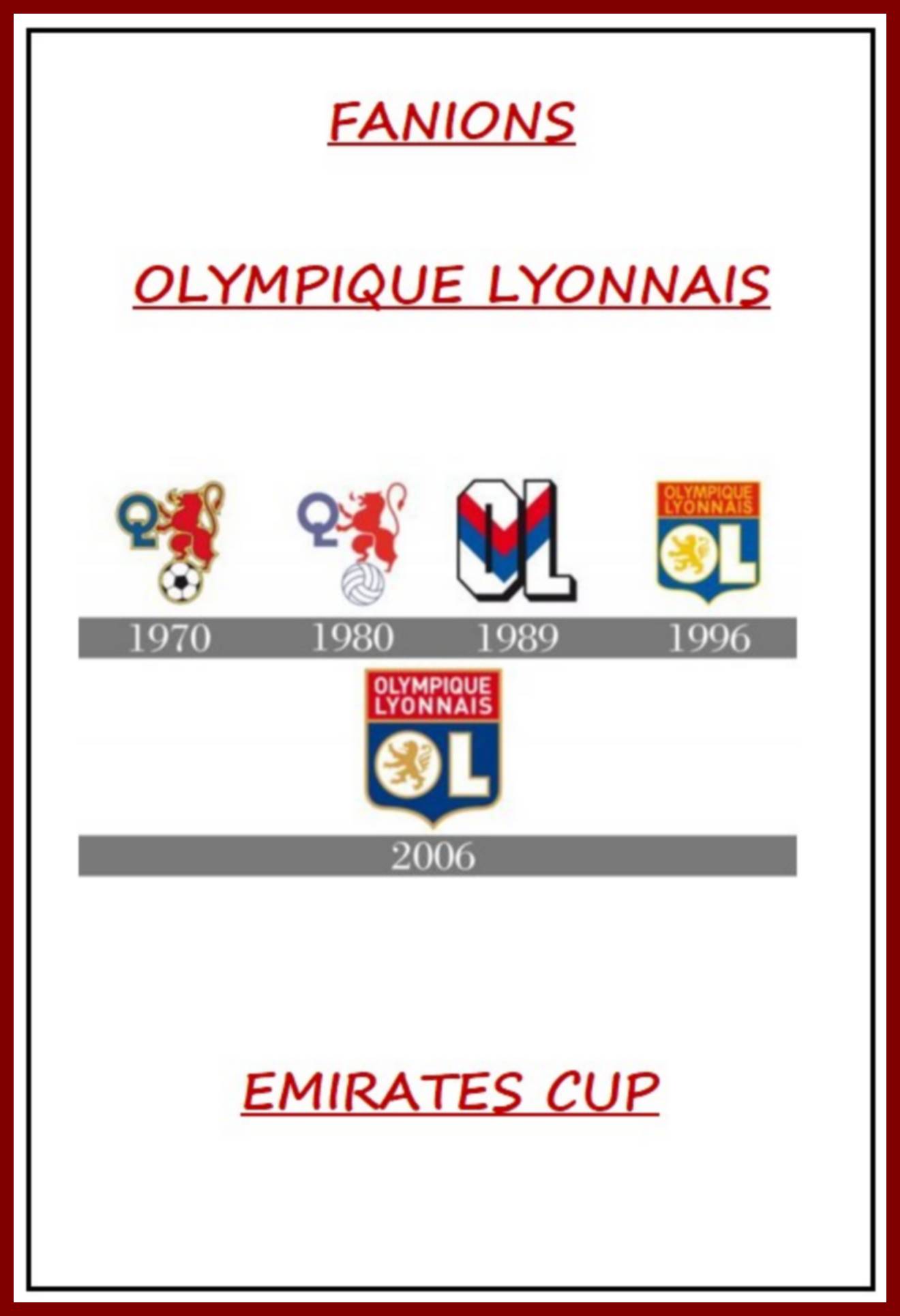 Photo 25 OLYMPIQUE LYONNAIS - EMIRATES CUP (Page 00)