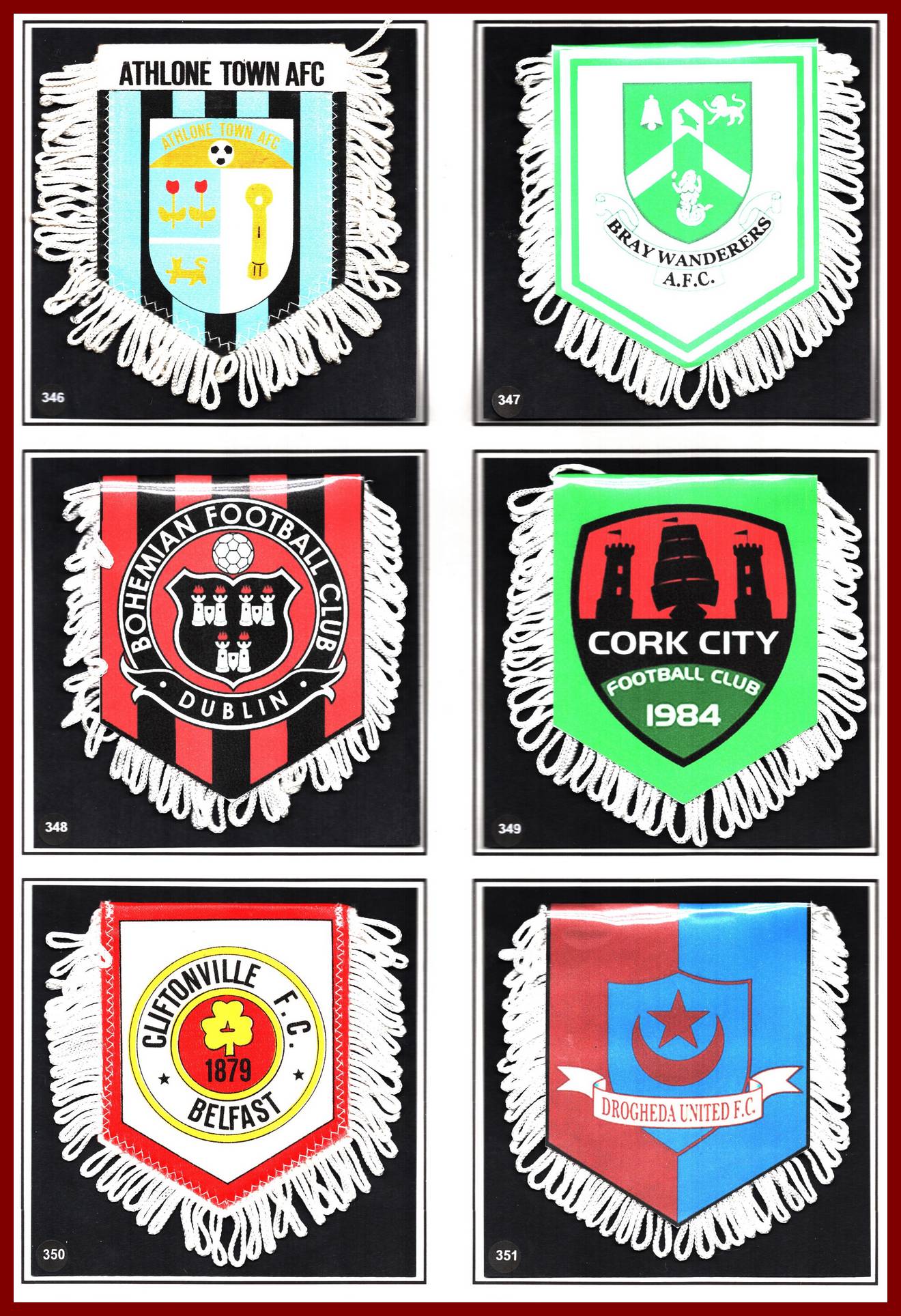 Photo 455 IRLANDE (Page 01): Athlone Town - Bray Wanderers - Bohemian FC - Cork City - Cliftonville FC - Drogheda United