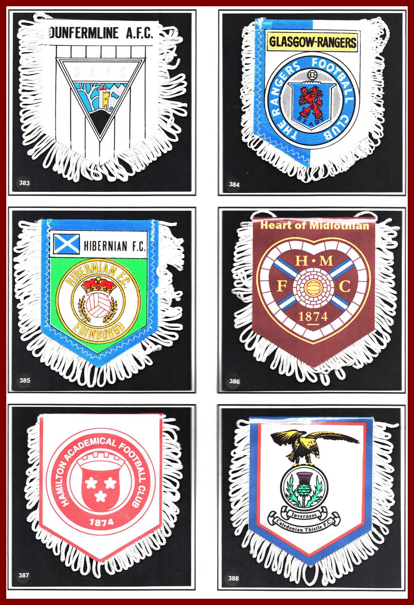 Photo 468 ECOSSE (Page 02): Heart of Midlothian - Glasgow Rangers - Hibernian FC - Hamilton Academicals - Dunfermline  - Inverness FC
