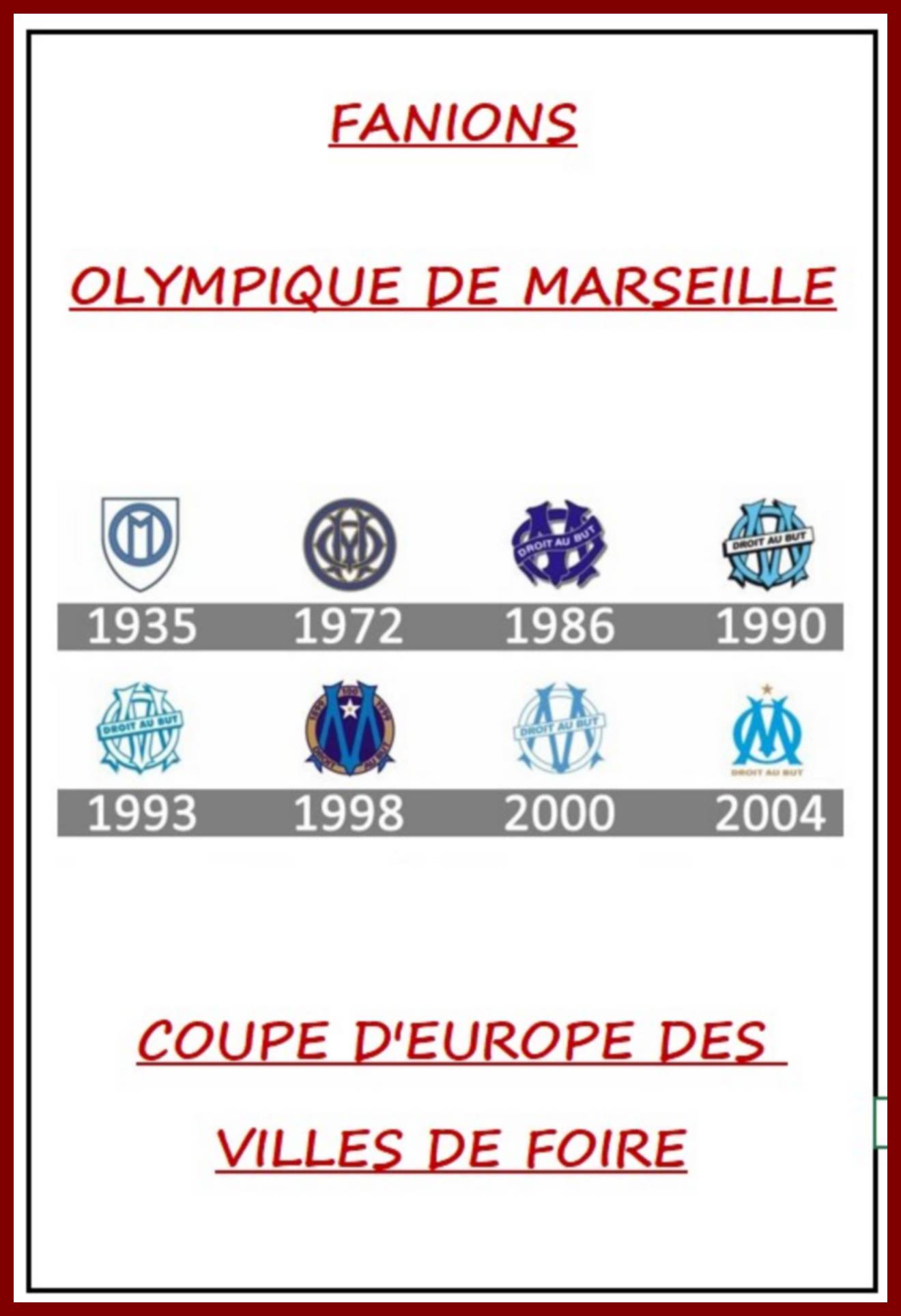 Photo 52 OLYMPIQUE DE MARSEILLE - COUPE D'EUROPE DES VILLES DE FOIRE (Page 00)