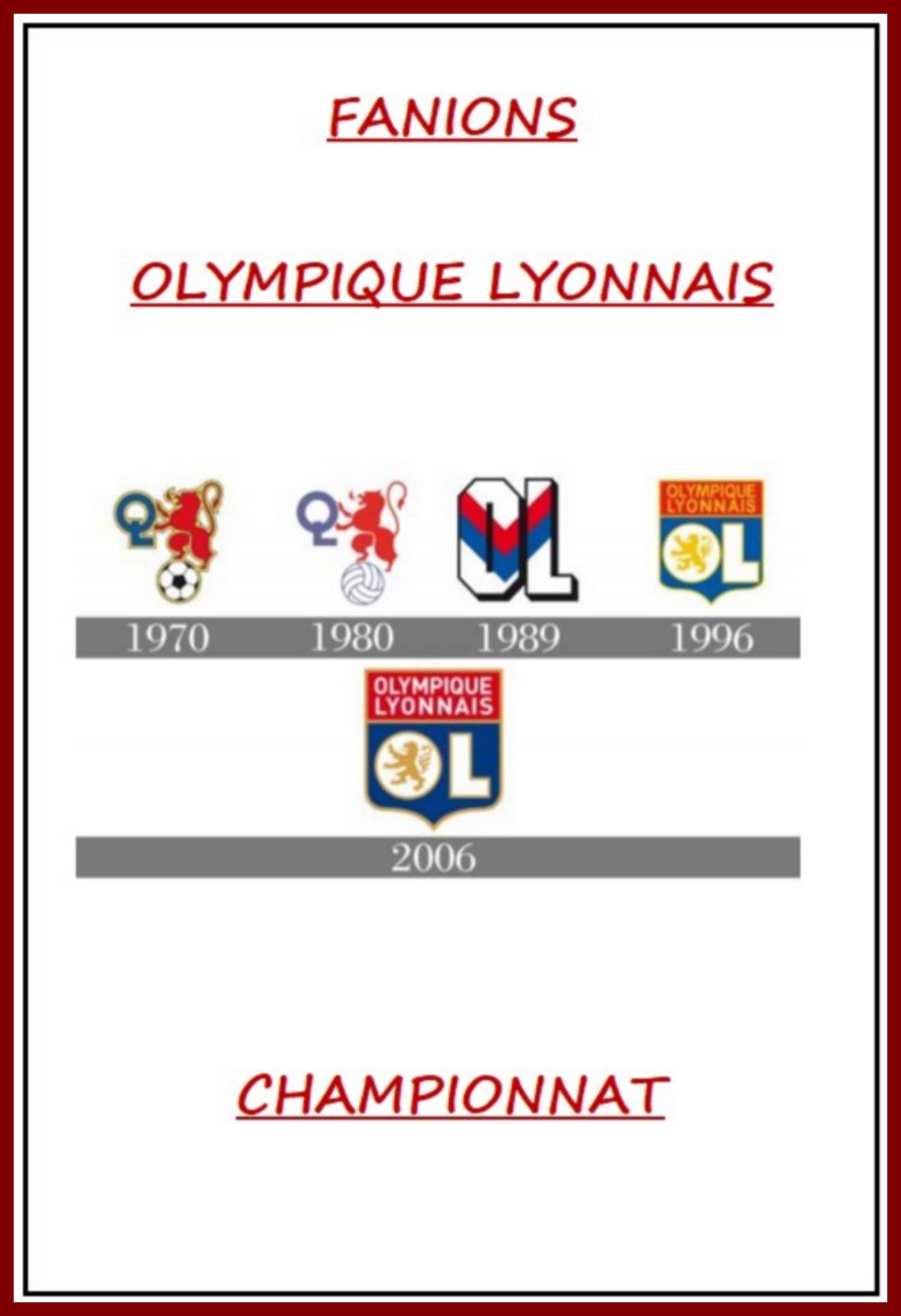 Photo 619 OLYMPIQUE LYONNAIS - CHAMPIONNAT (Page 00)